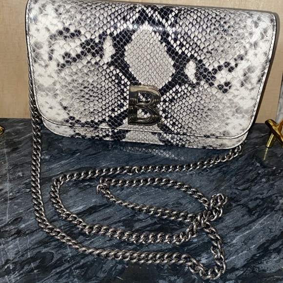 Balenciaga B Python Print Calfskin Leather Wallet on Chain Bag - Picture 9 of 12